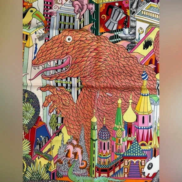 Hermes Animapolis Scarf - Picture 8 of 14